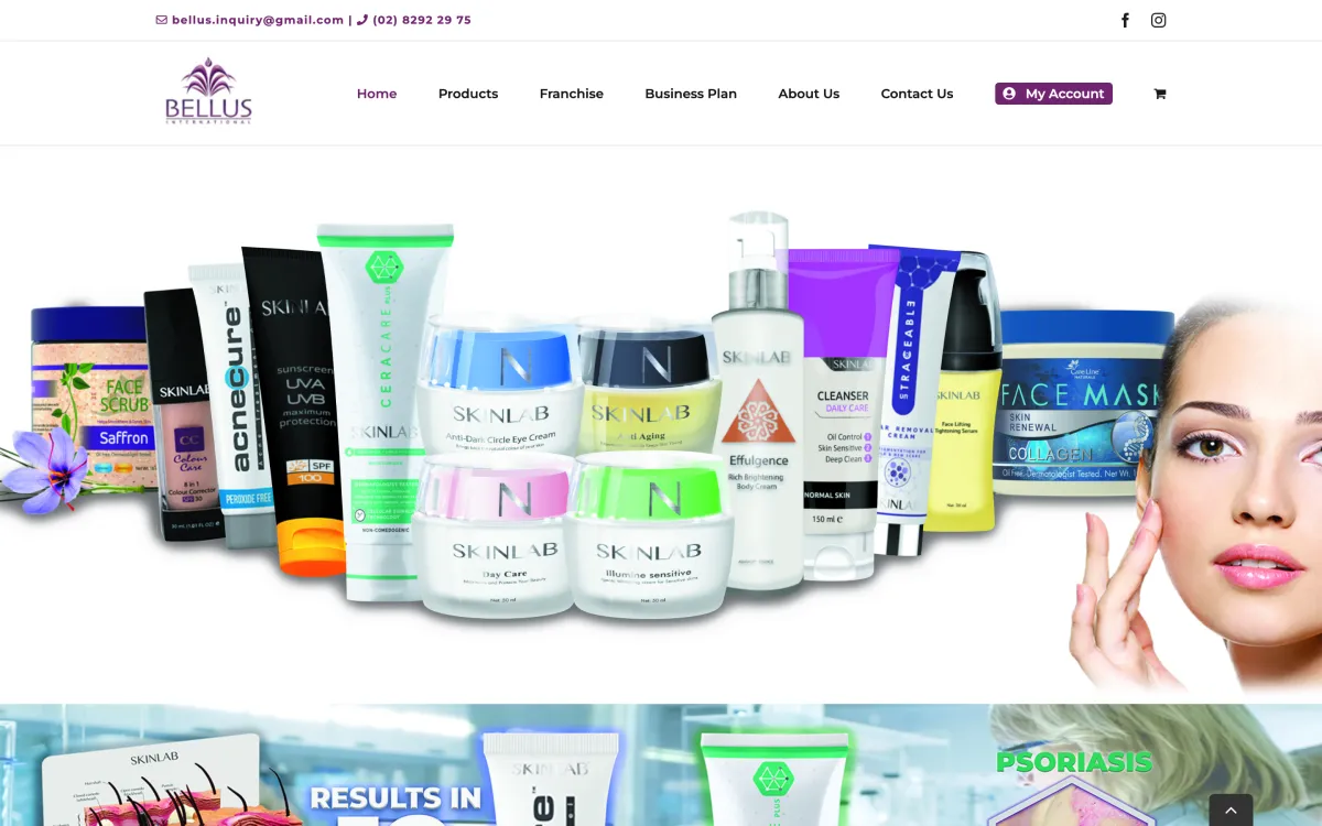 Aesthetic clinic group website with an AI concierge chat